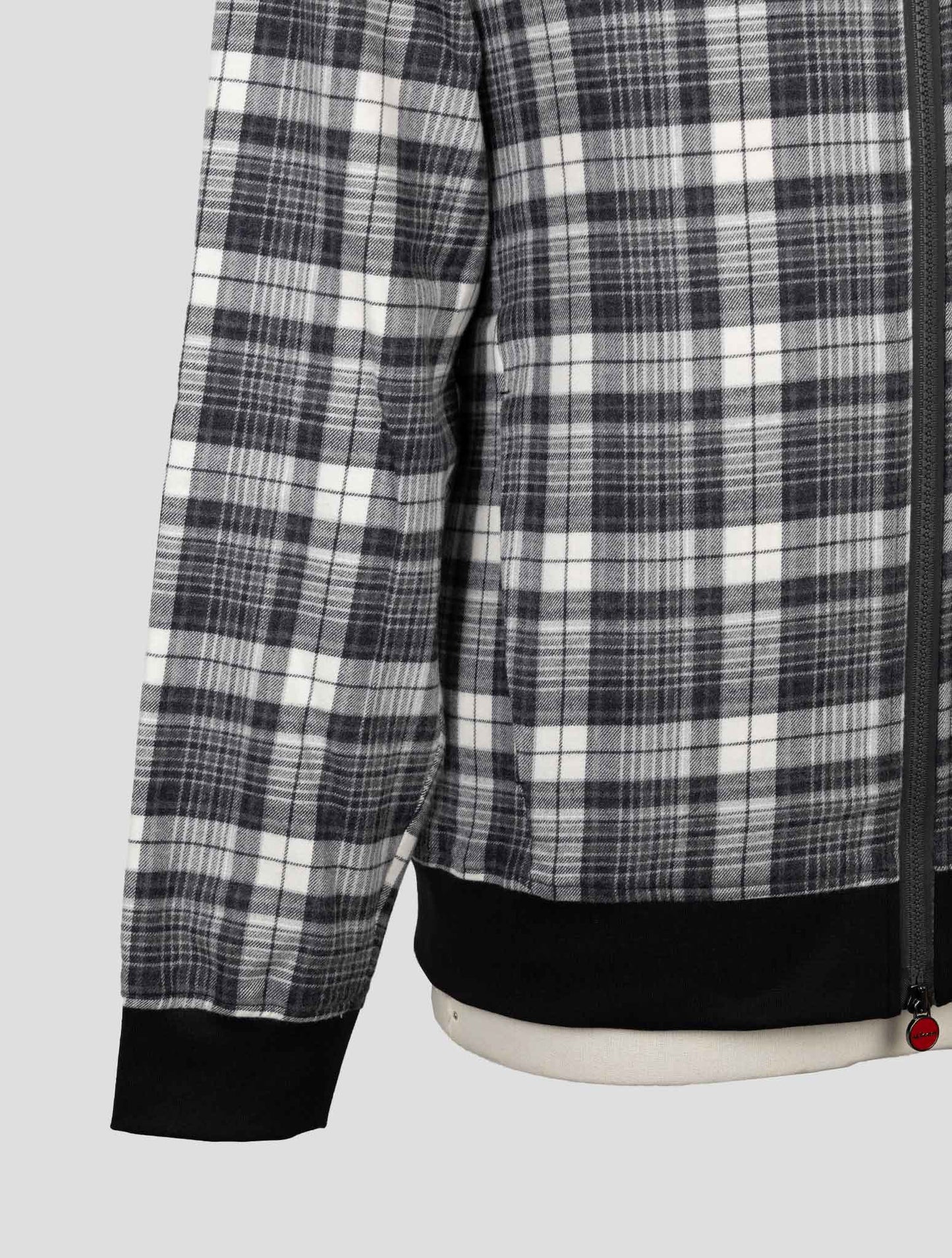 Kiton White Black Cotton Ea Coat B-One