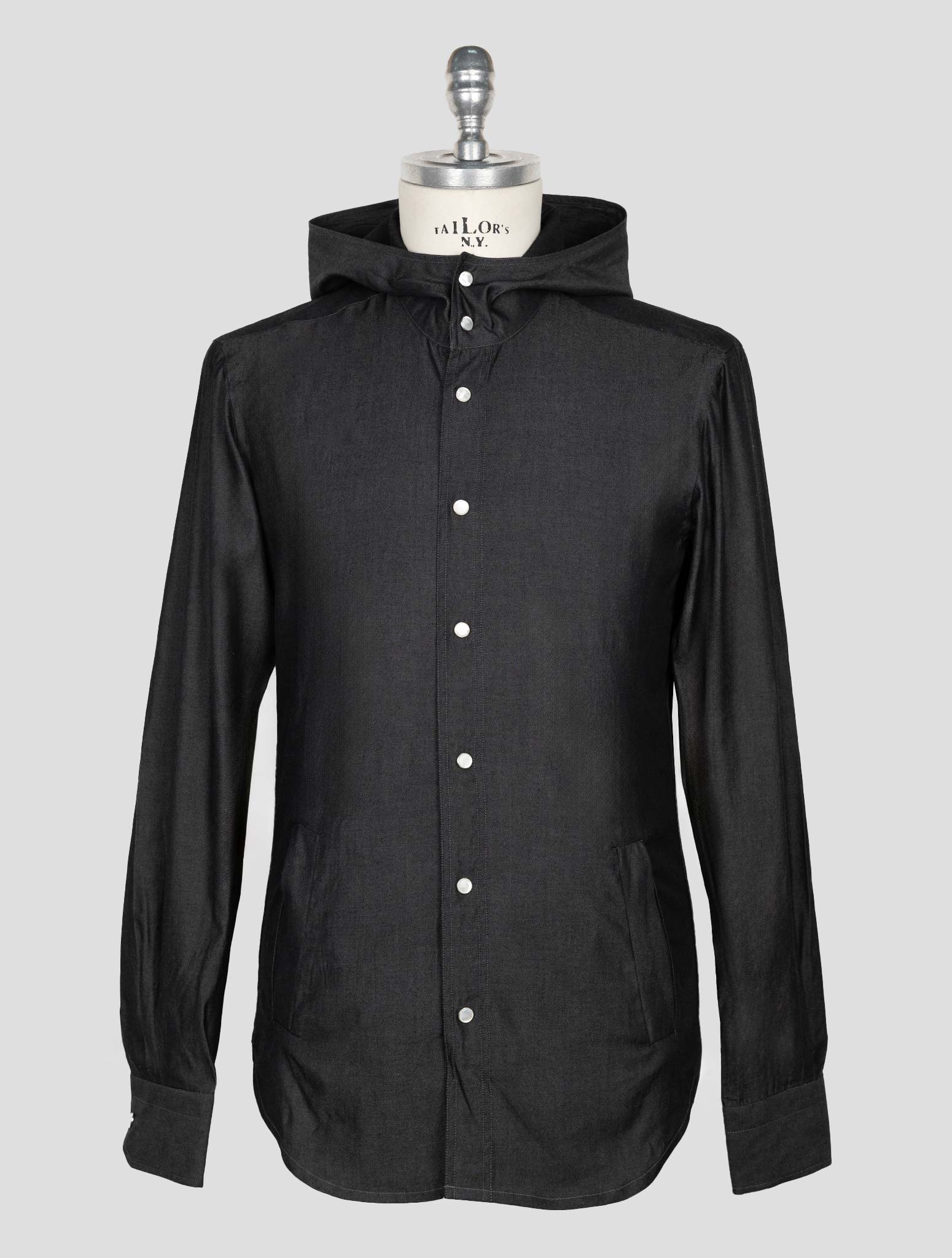 Kiton Dark Gray Cotton Shirt Mariano
