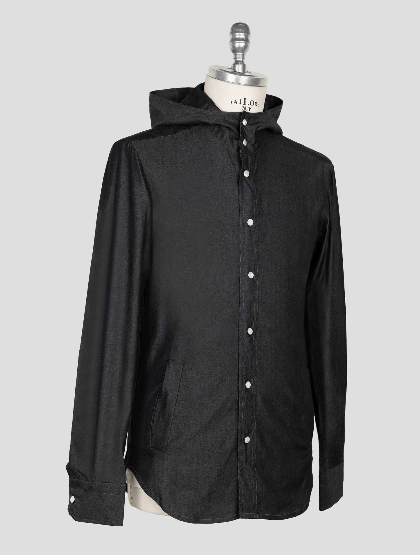 Kiton Dark Gray Cotton Shirt Mariano