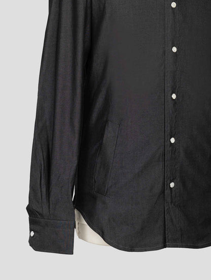 Kiton Dark Gray Cotton Shirt Mariano