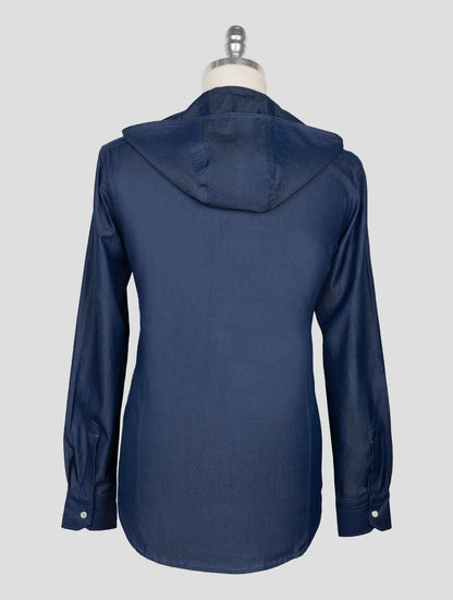 Kiton Blue Cotton Shirt Mariano
