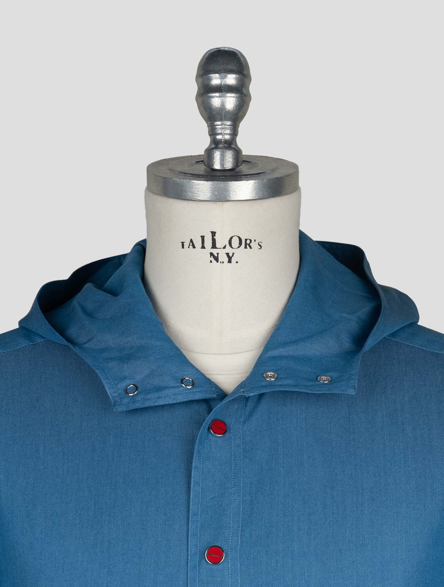 Kiton Blue Cotton Shirt Mariano