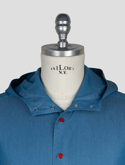 Kiton Blue Cotton Shirt Mariano