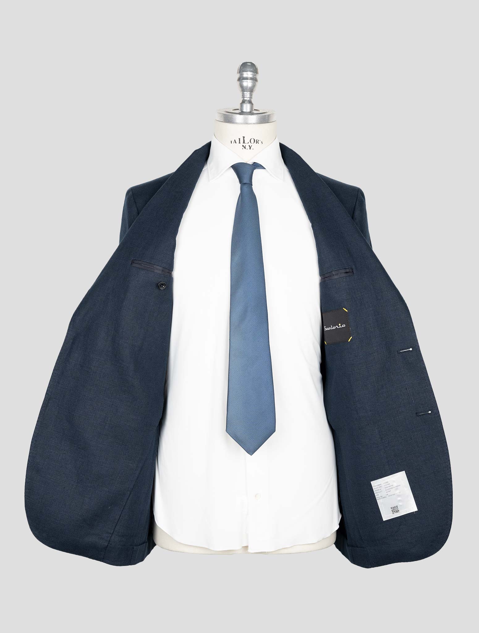 Sartorio Napoli Blue Linen Blazer
