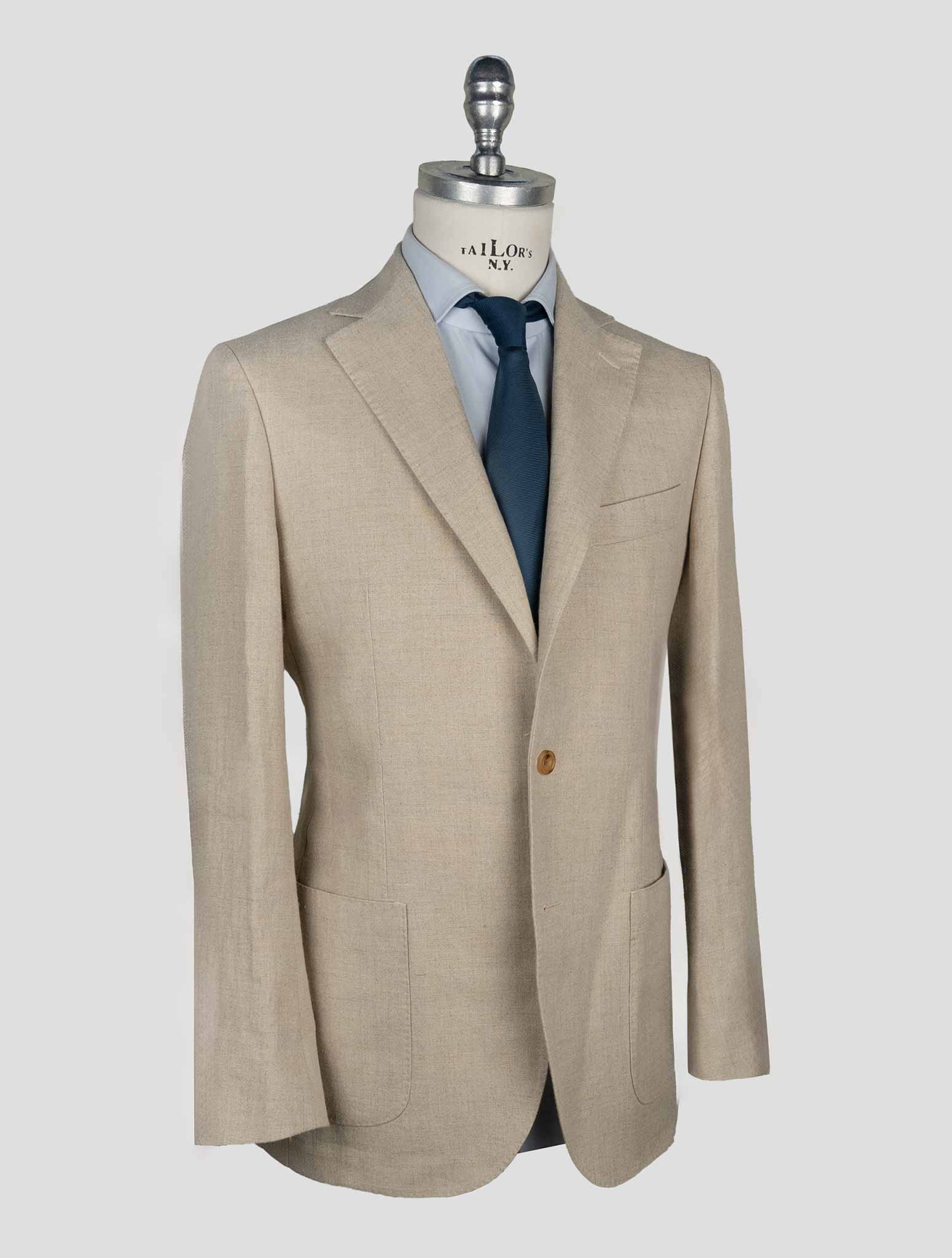 Sartorio Napoli Beige Linen Blazer