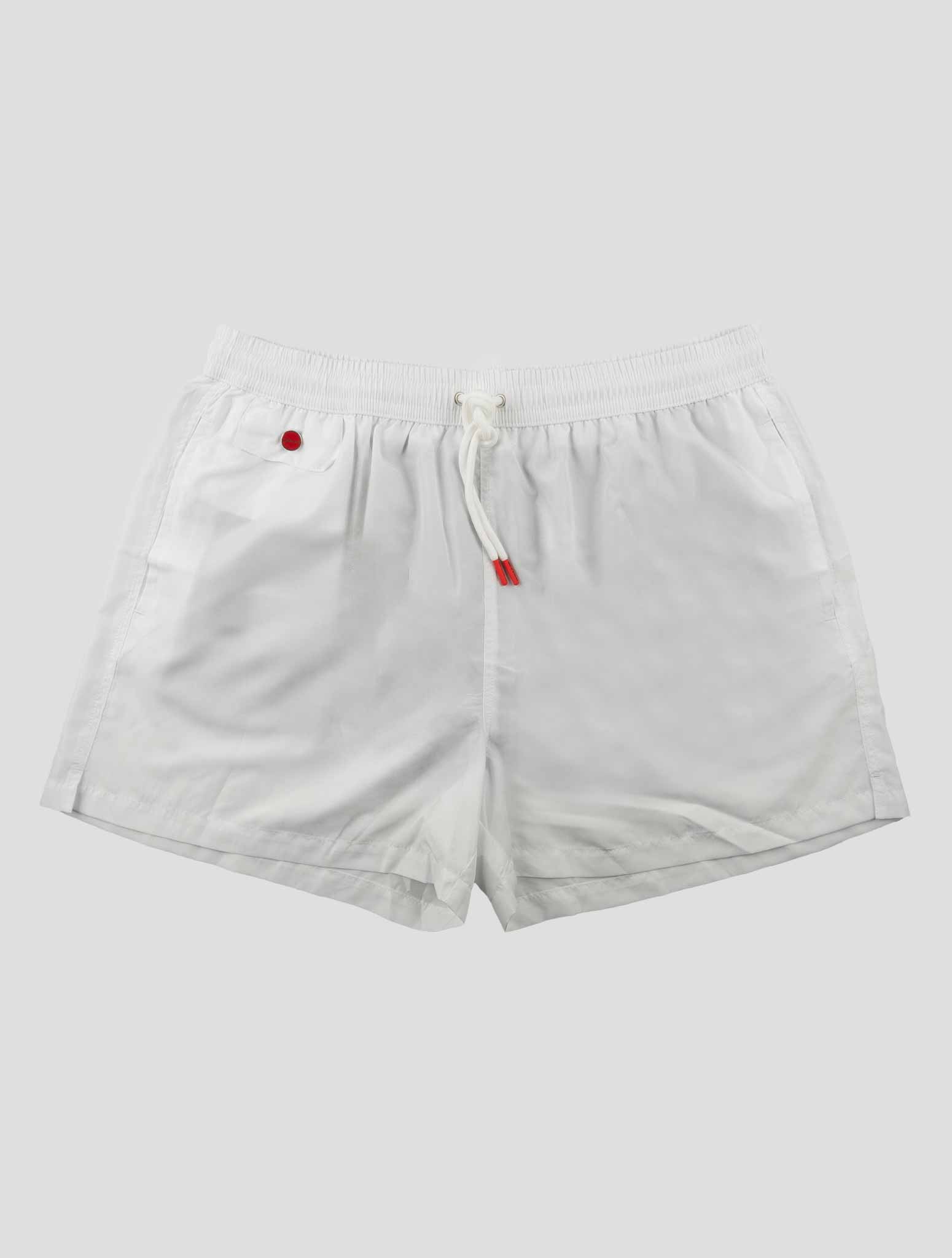 Kiton White Pl Swim Trunk