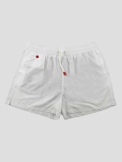 Kiton White Pl Swim Trunk