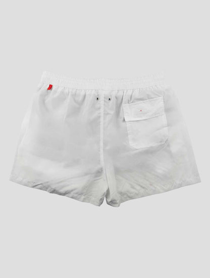 Kiton White Pl Swim Trunk