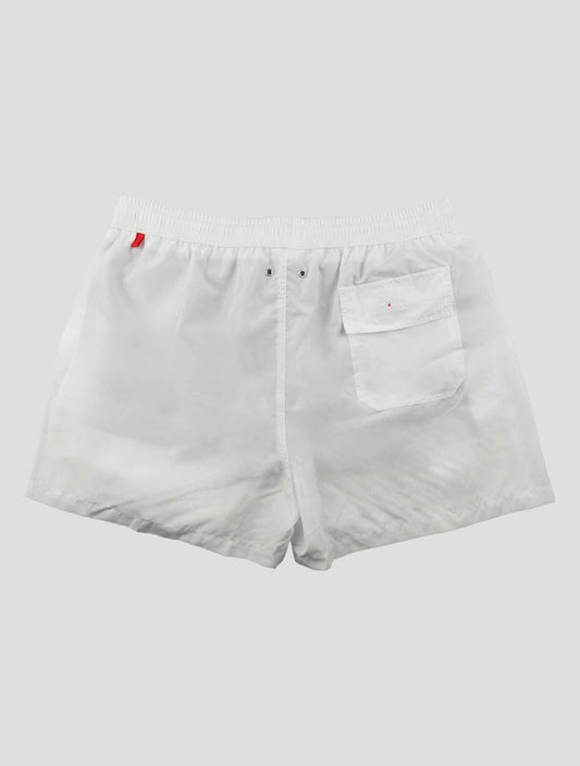 Kiton White Pl Swim Trunk