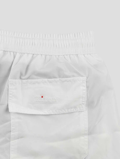 Kiton White Pl Swim Trunk