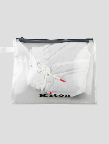 Kiton White Pl Swim Trunk