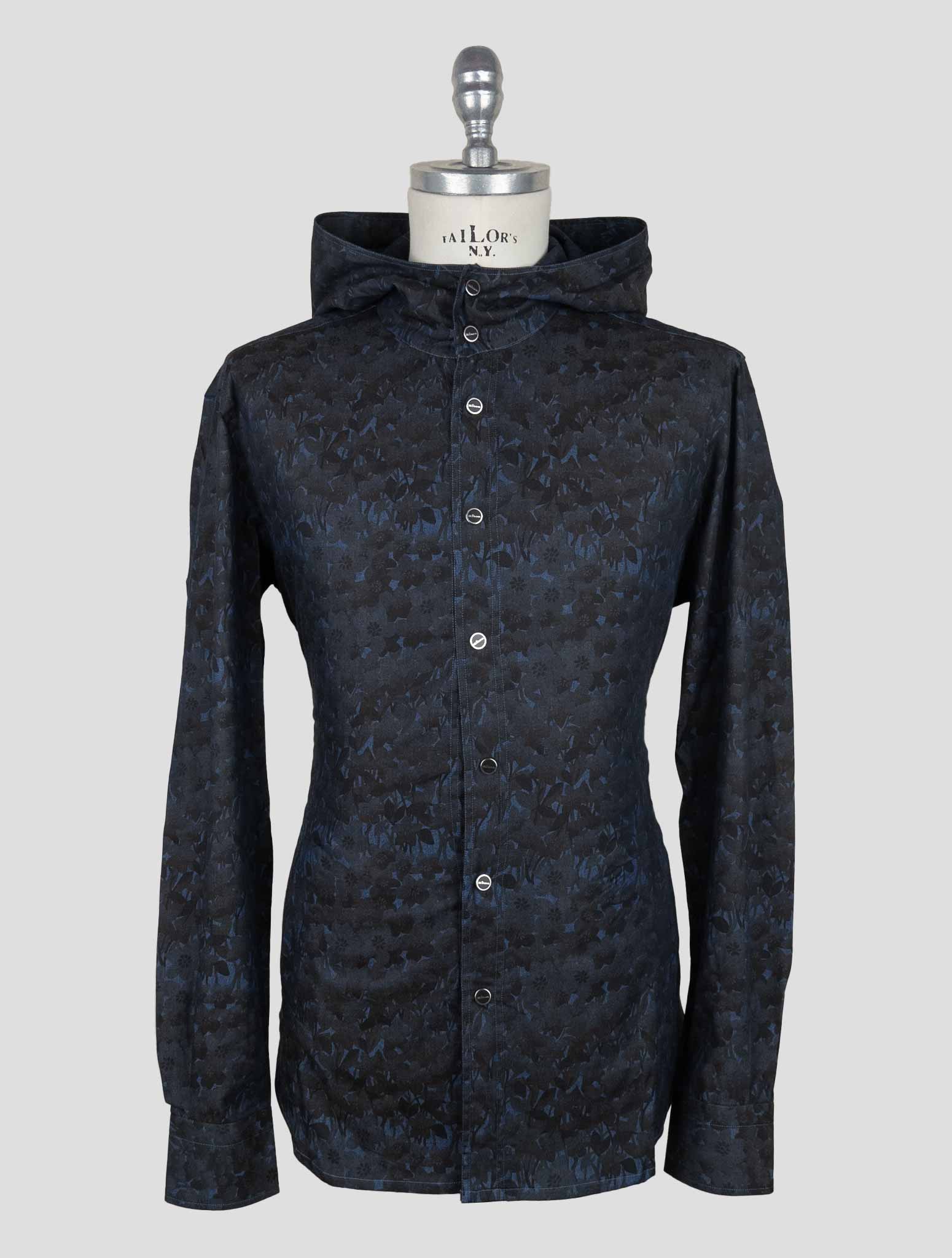 Kiton Blue Cotton  Shirt Mariano