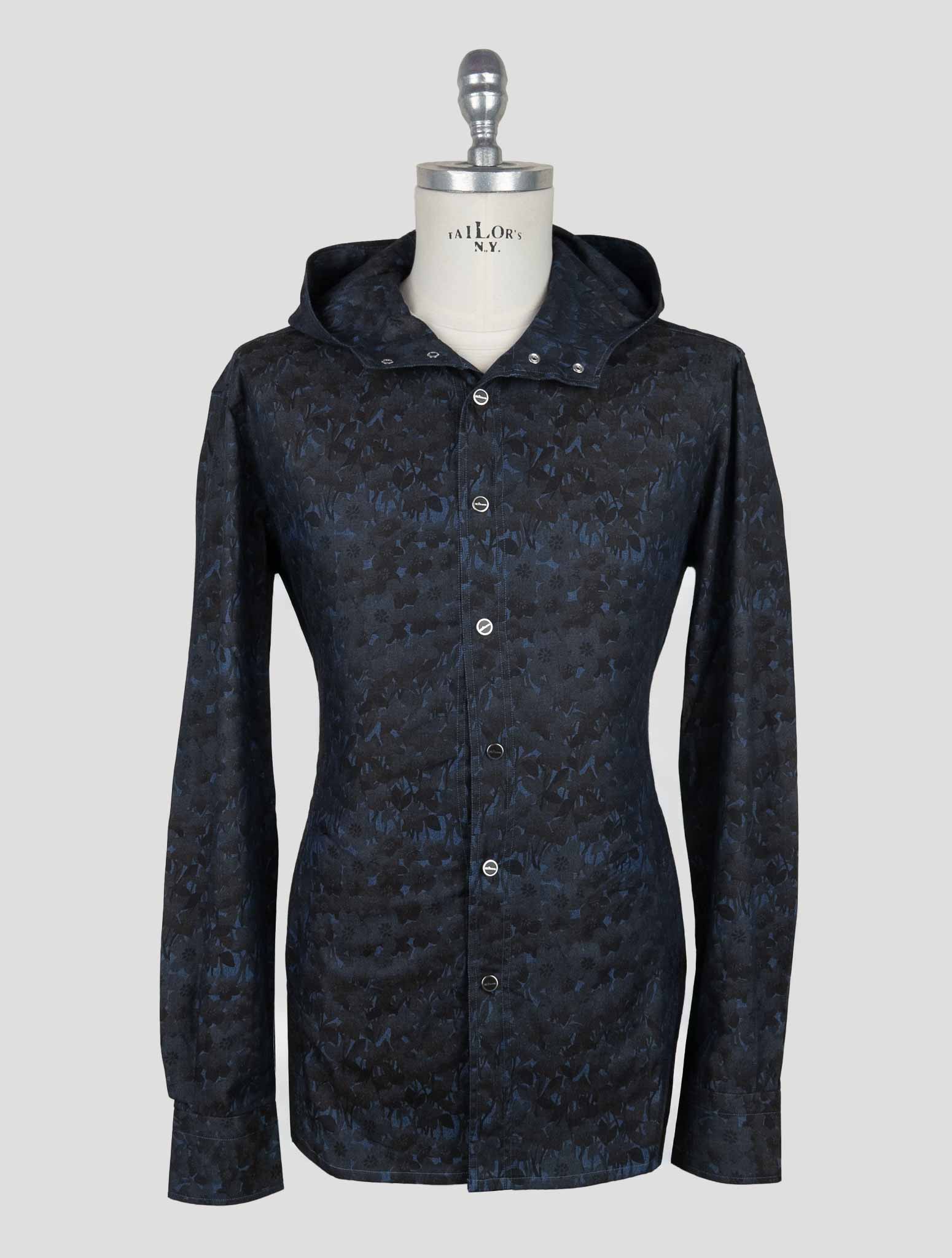 Kiton Blue Cotton  Shirt Mariano