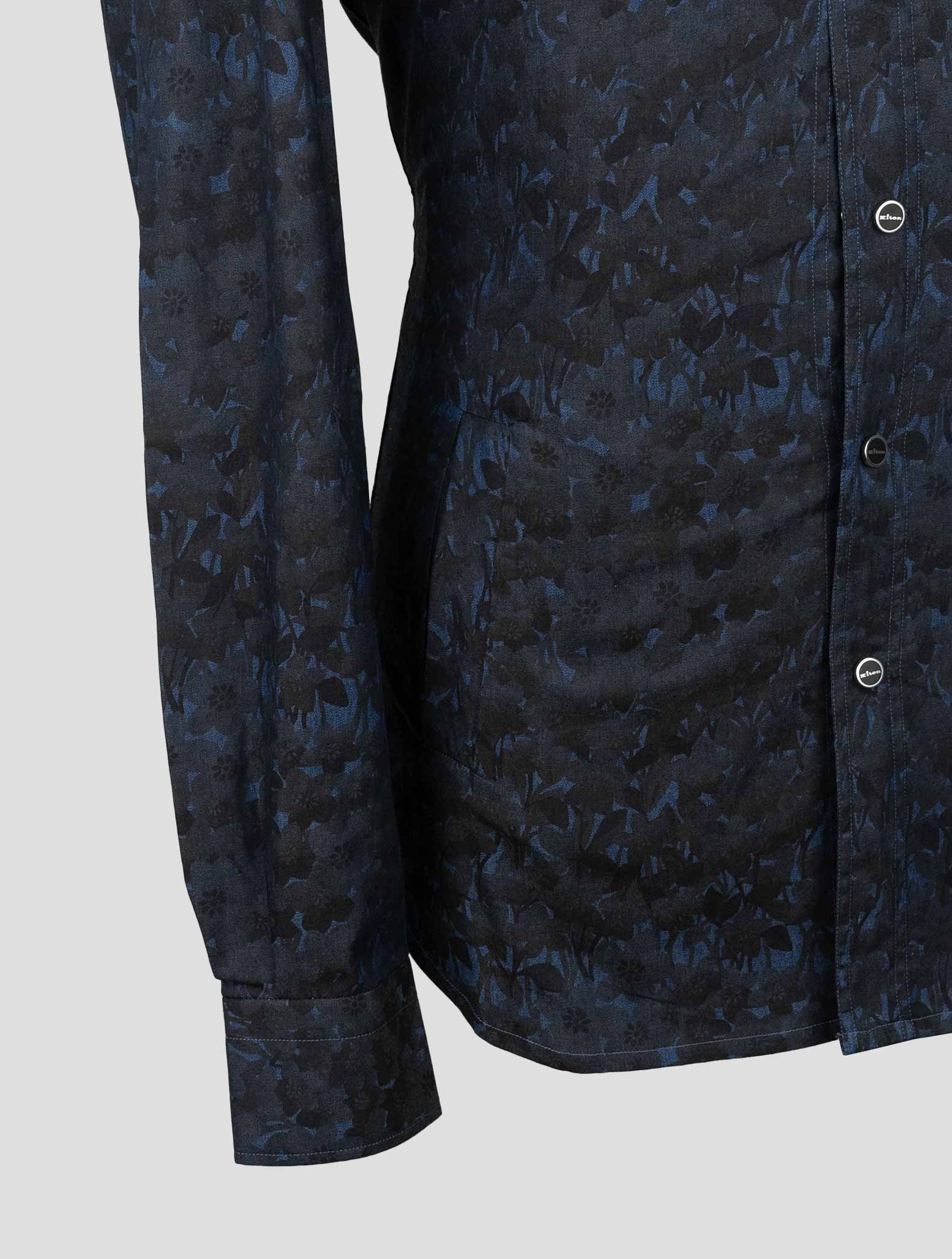 Kiton Blue Cotton  Shirt Mariano