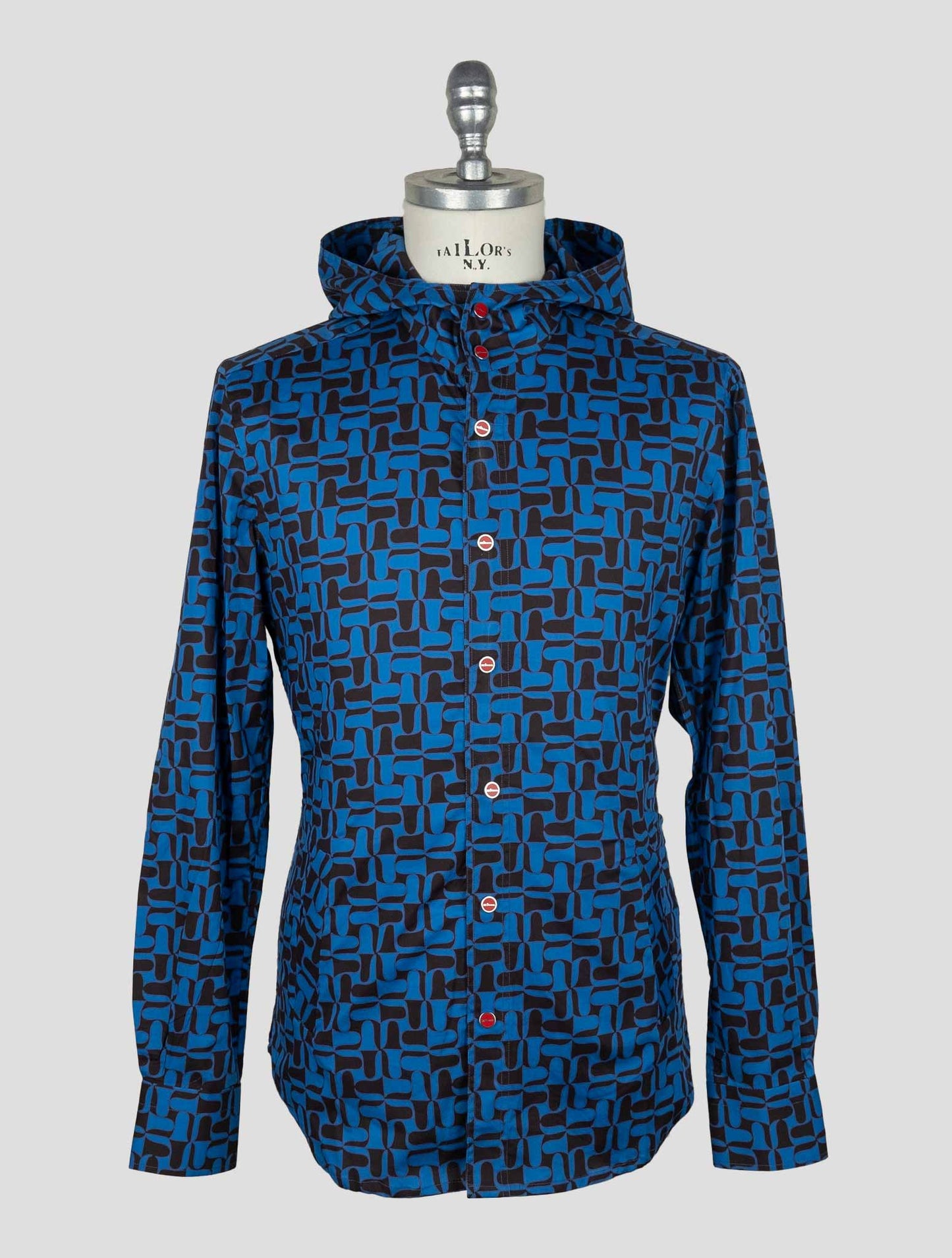 Kiton Blue Cotton Ea Shirt Mariano