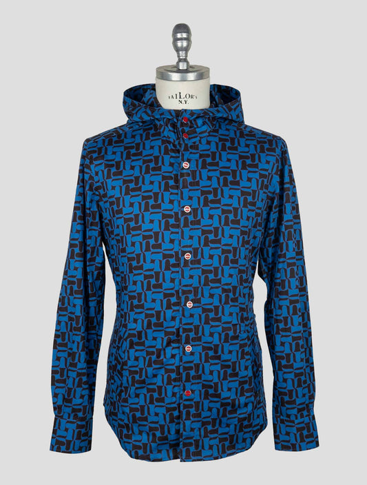Kiton Blue Cotton Ea Shirt Mariano