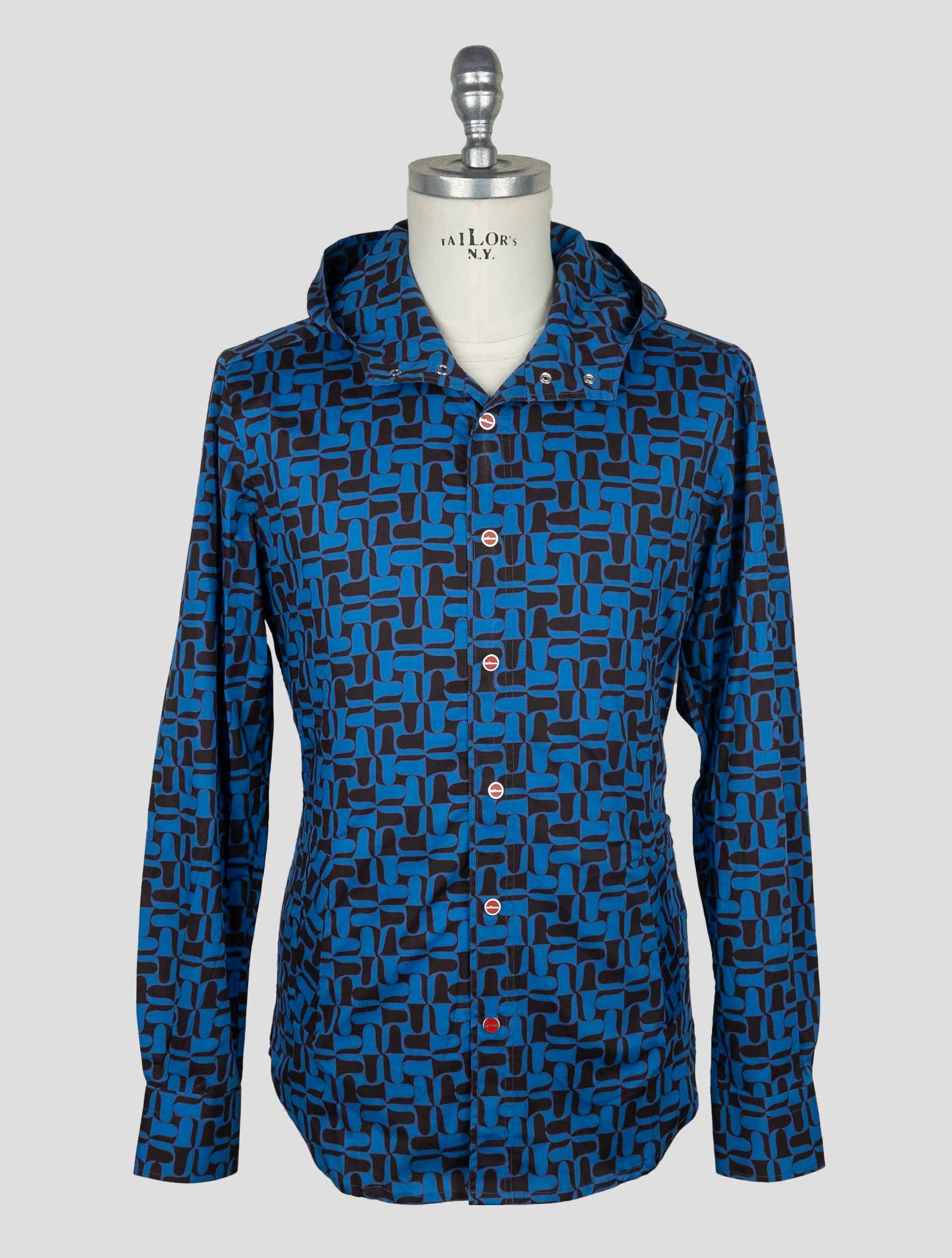 Kiton Blue Cotton Ea Shirt Mariano