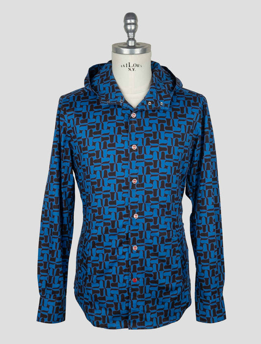 Kiton Blue Cotton Ea Shirt Mariano