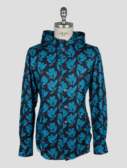 Kiton Blue Cotton  Shirt Mariano
