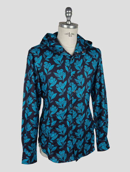 Kiton Blue Cotton  Shirt Mariano