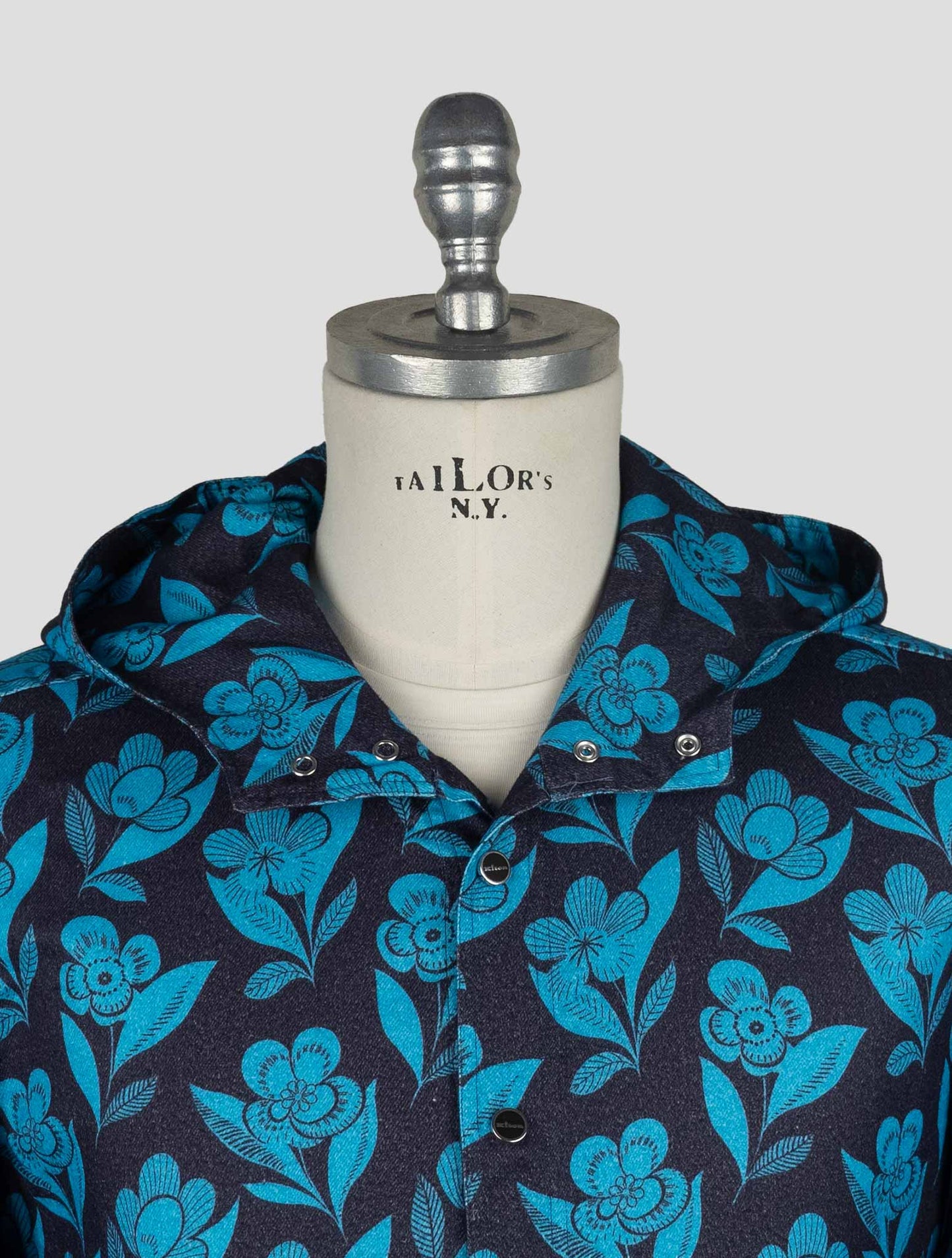 Kiton Blue Cotton  Shirt Mariano