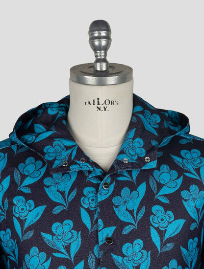 Kiton Blue Cotton  Shirt Mariano