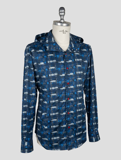 Kiton Blue Cotton Ea Shirt Mariano