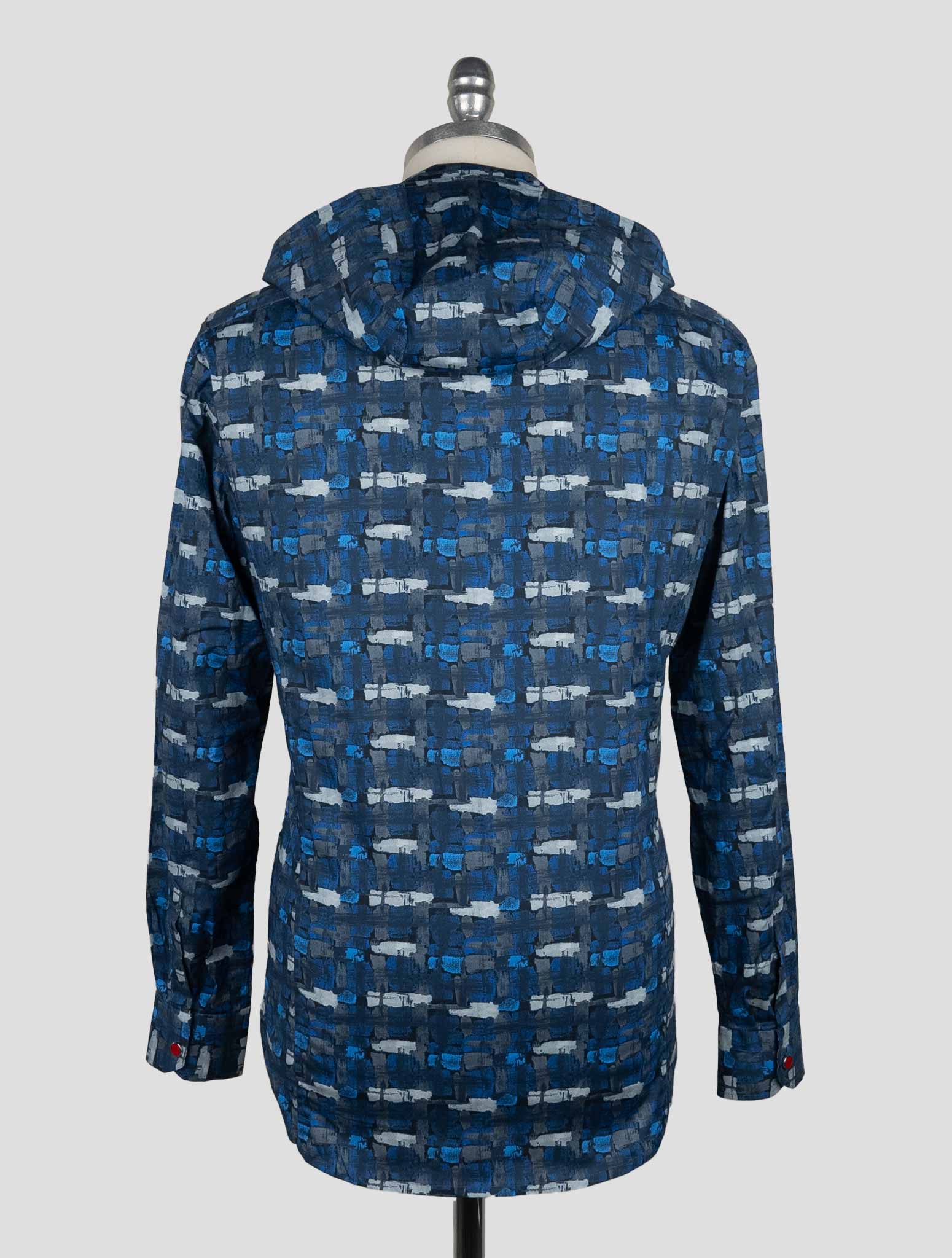 Kiton Blue Cotton Ea Shirt Mariano