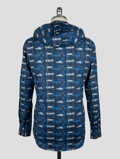 Kiton Blue Cotton Ea Shirt Mariano