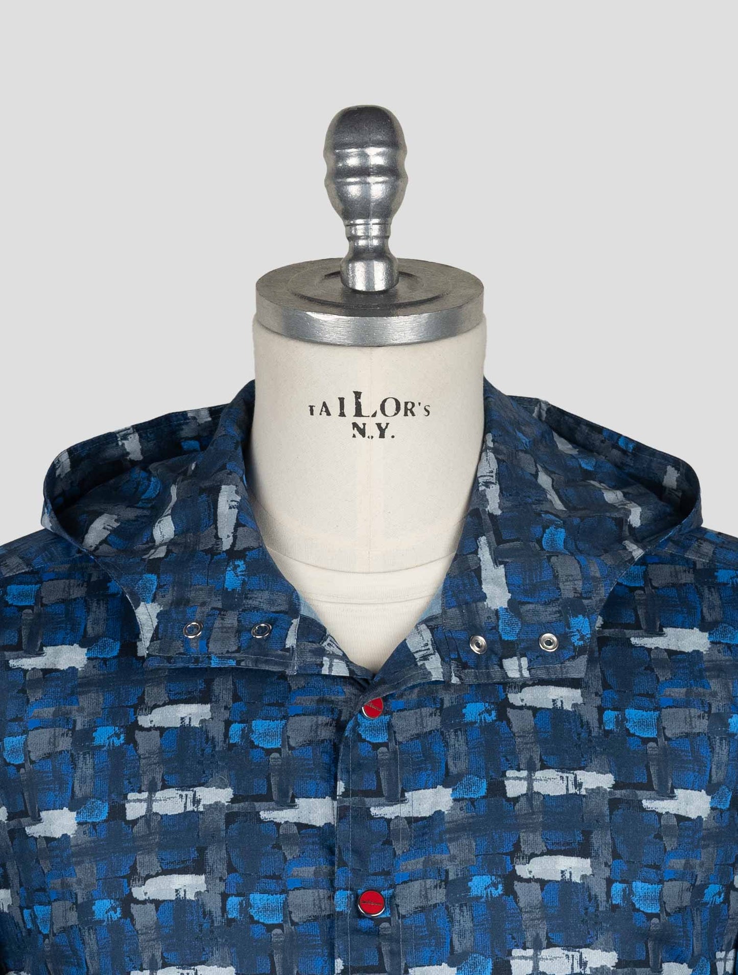 Kiton Blue Cotton Ea Shirt Mariano