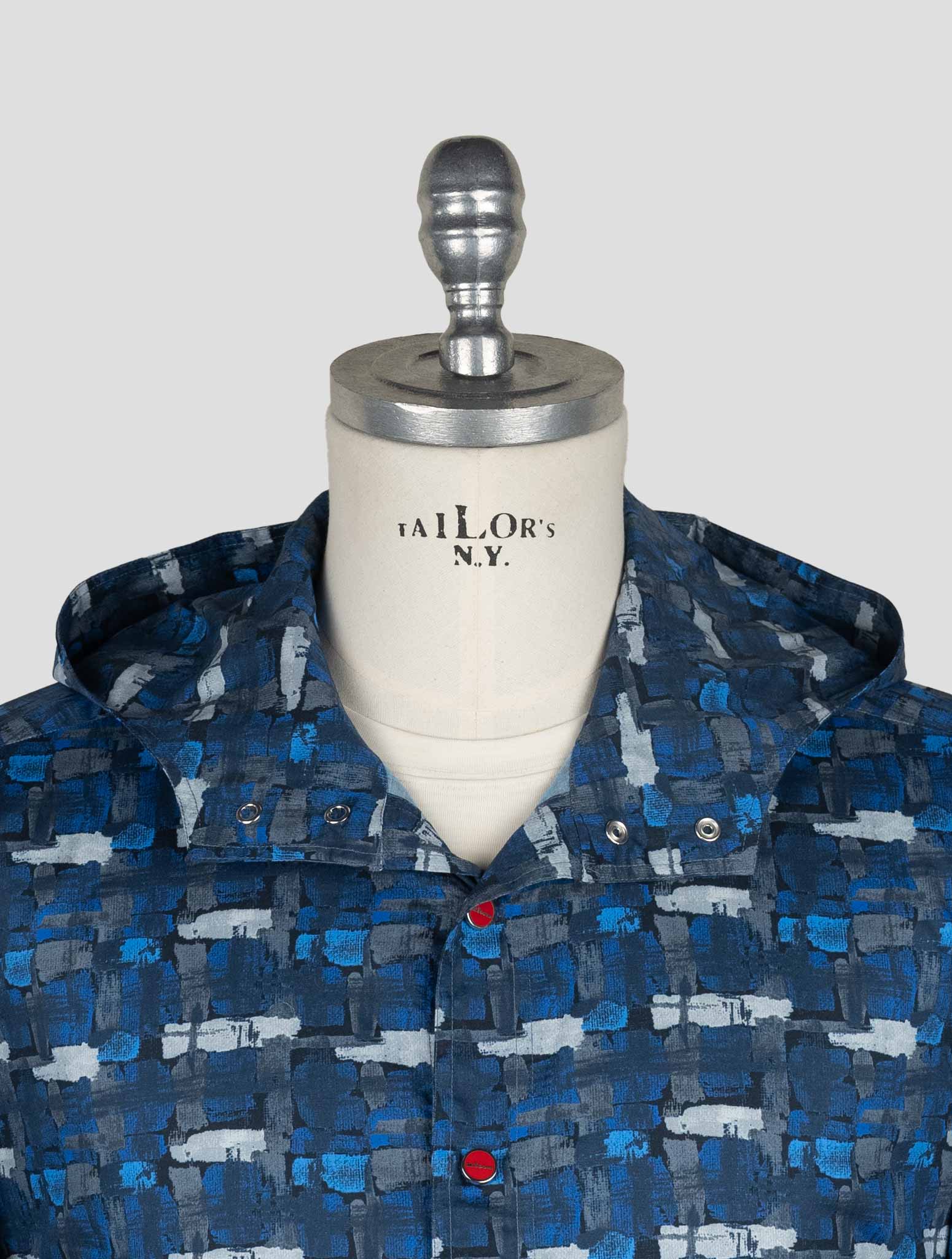 Kiton Blue Cotton Ea Shirt Mariano