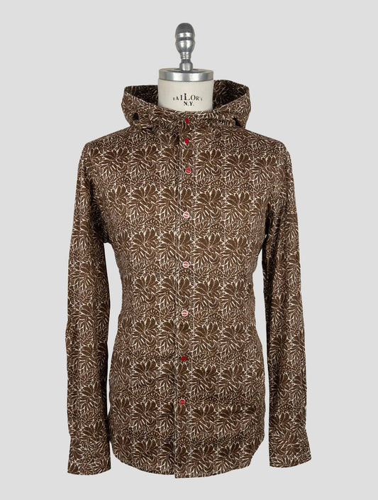Kiton Brown Cotton Ea Shirt Mariano
