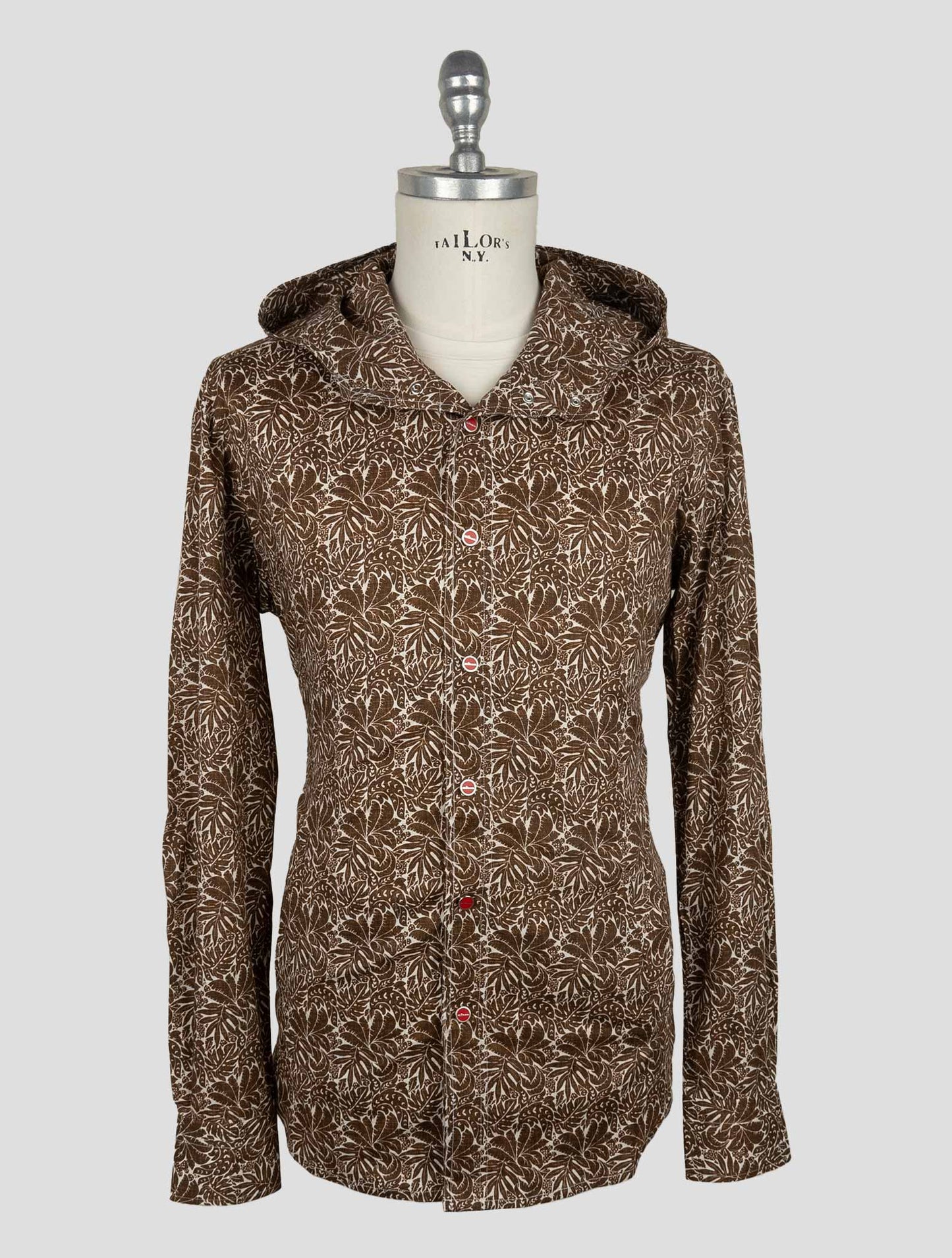 Kiton Brown Cotton Ea Shirt Mariano