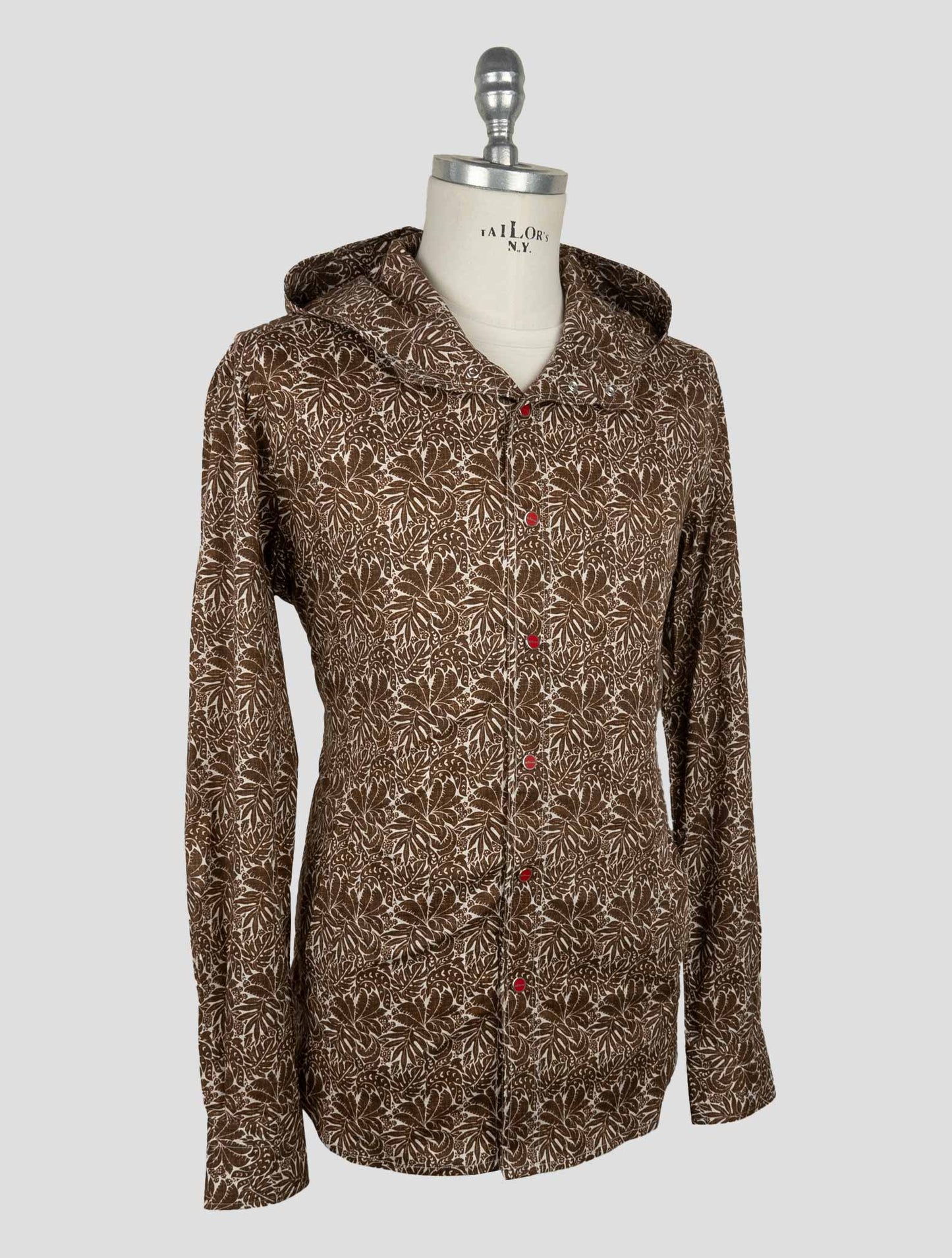 Kiton Brown Cotton Ea Shirt Mariano