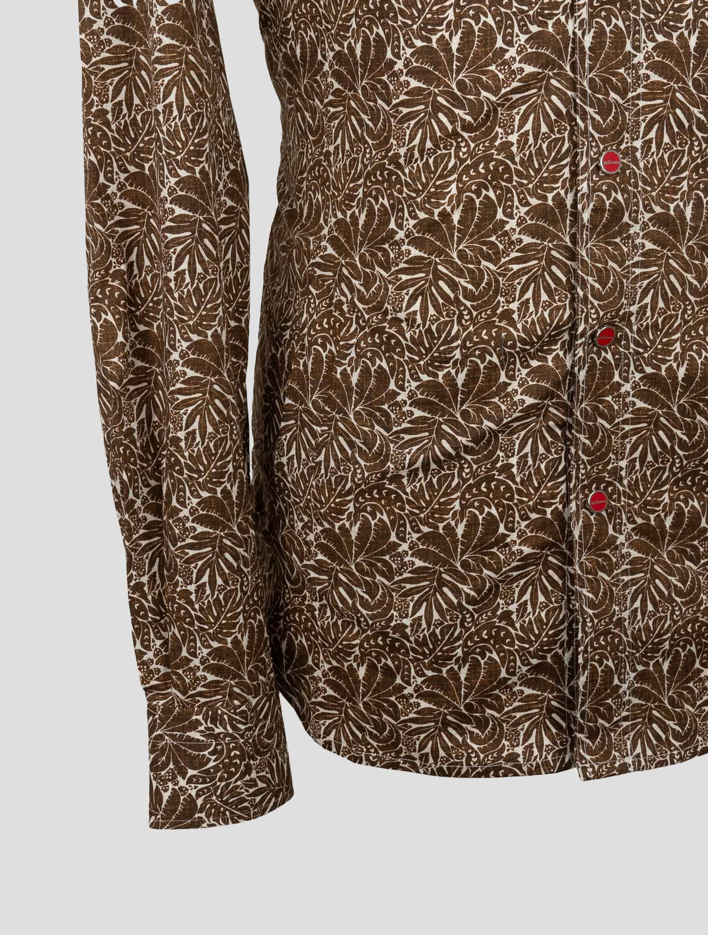 Kiton Brown Cotton Ea Shirt Mariano