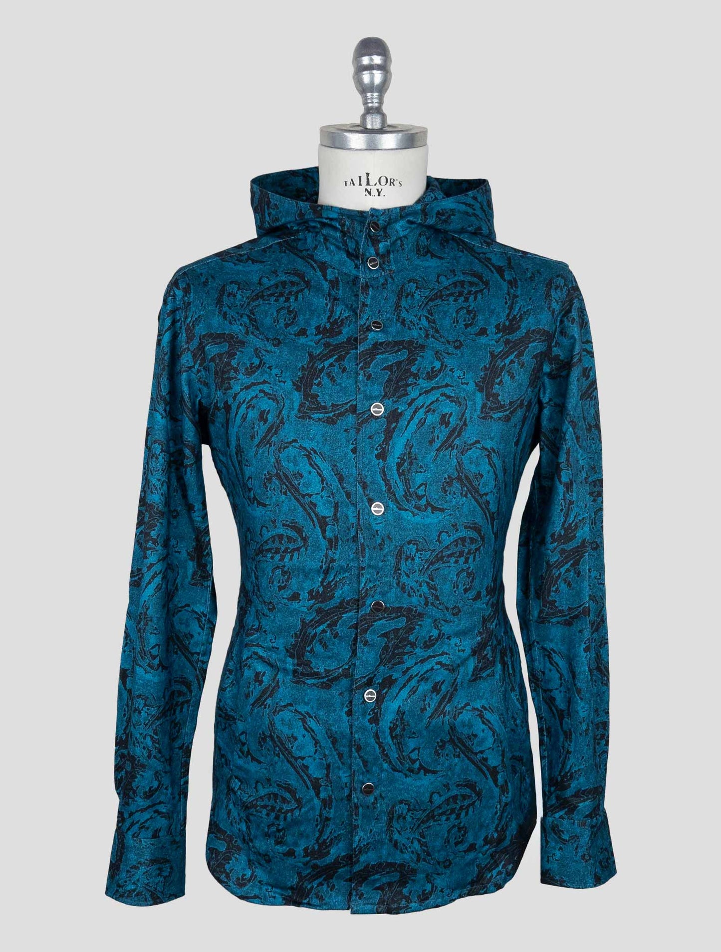 Kiton Blue Cotton  Shirt Mariano