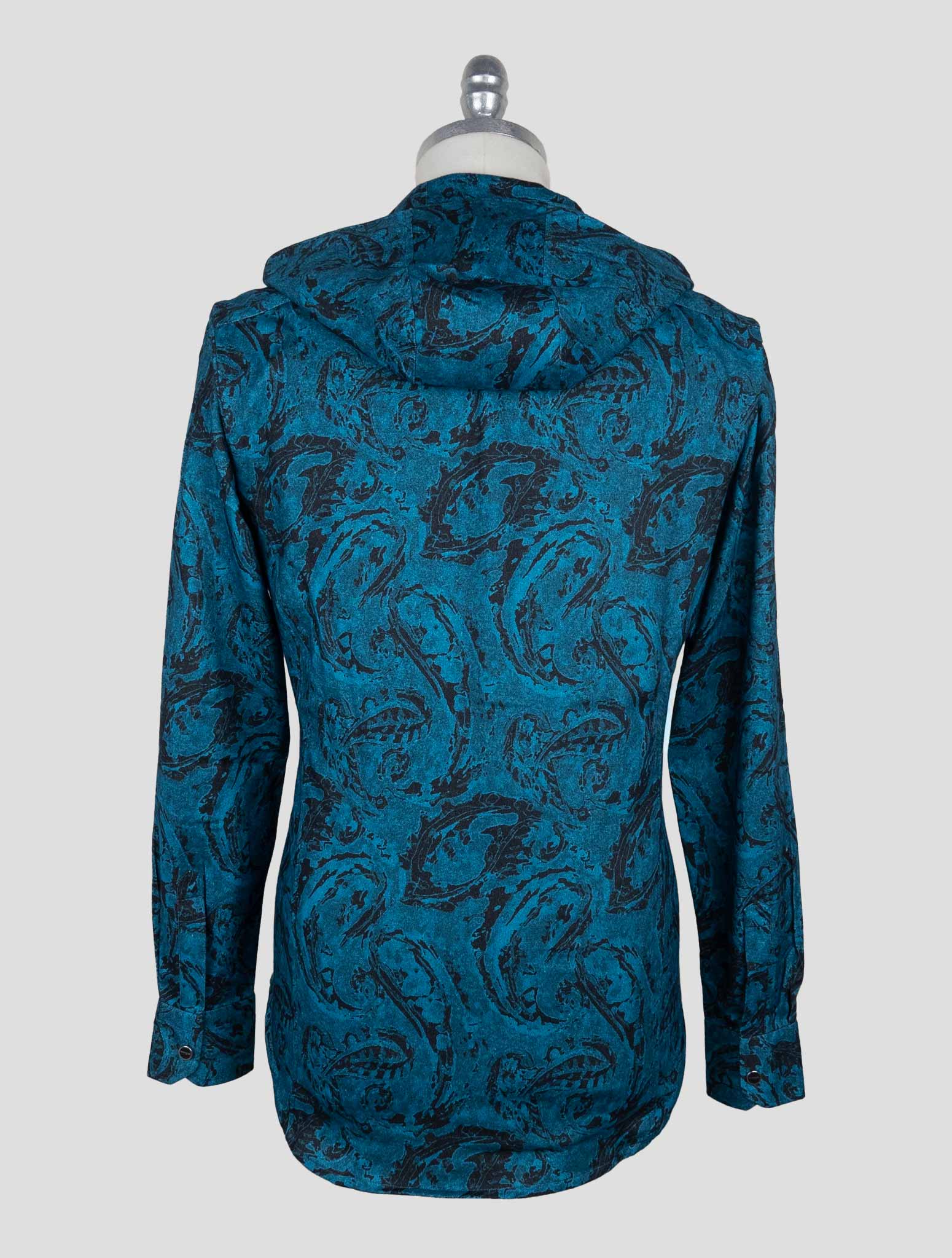 Kiton Blue Cotton  Shirt Mariano