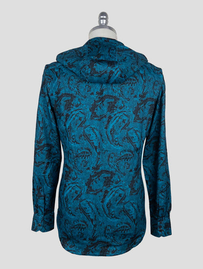 Kiton Blue Cotton  Shirt Mariano