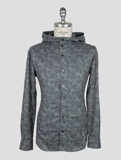 Kiton Gray Cotton Shirt Mariano