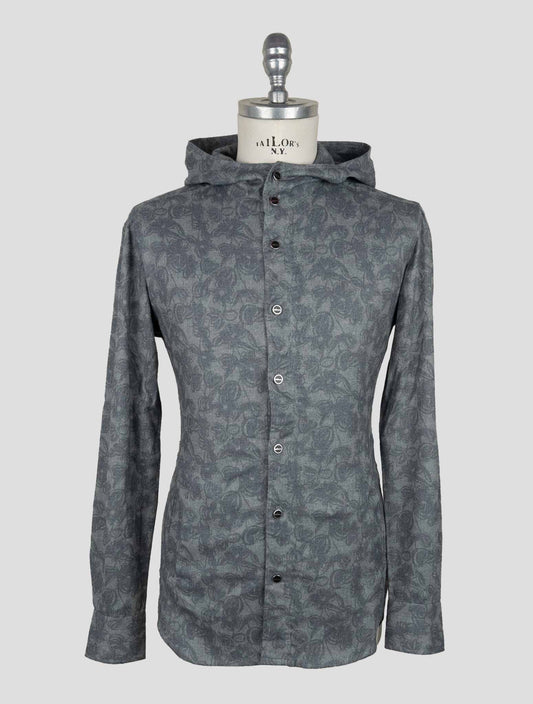 Kiton Gray Cotton Shirt Mariano