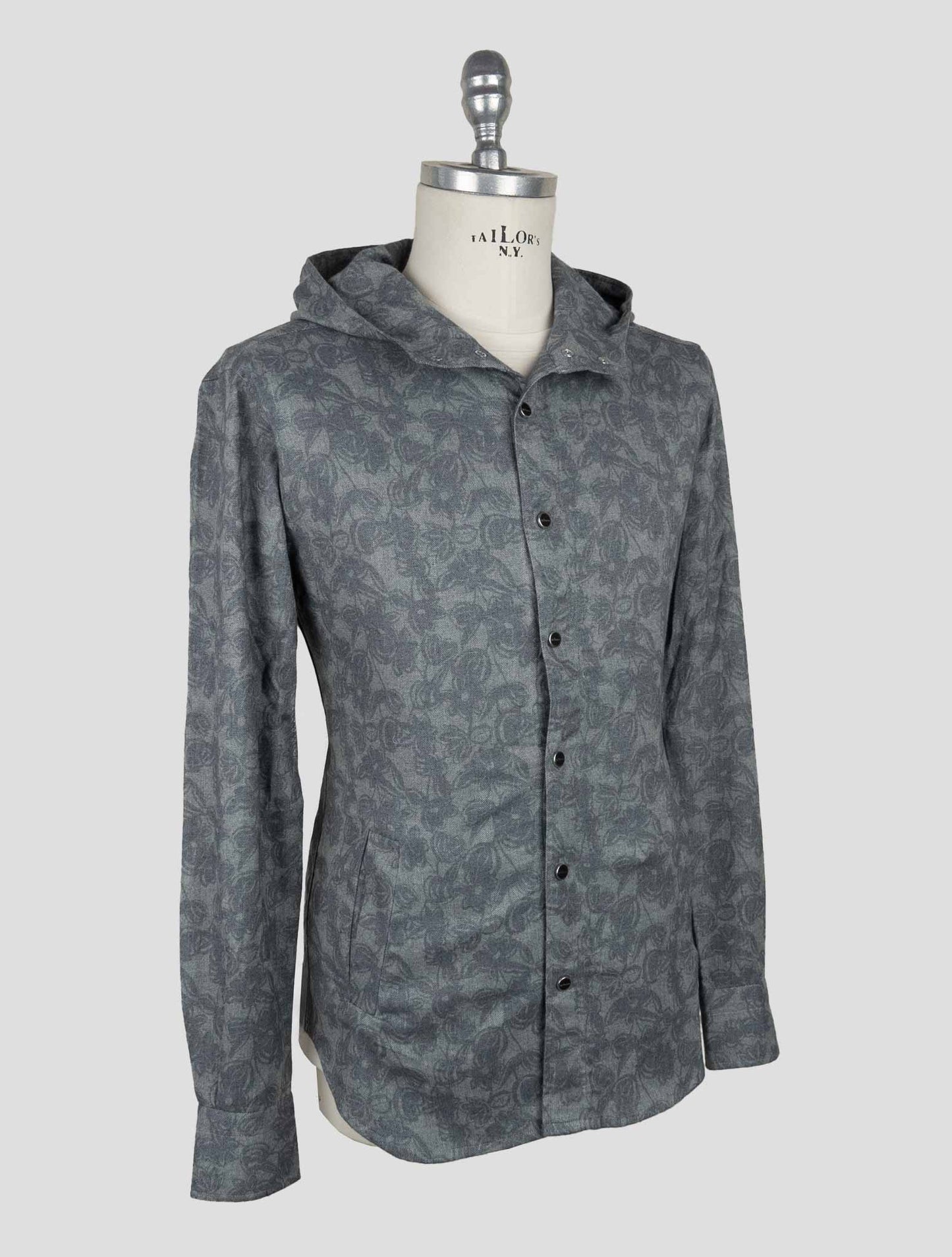 Kiton Gray Cotton Shirt Mariano