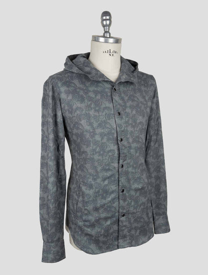 Kiton Gray Cotton Shirt Mariano