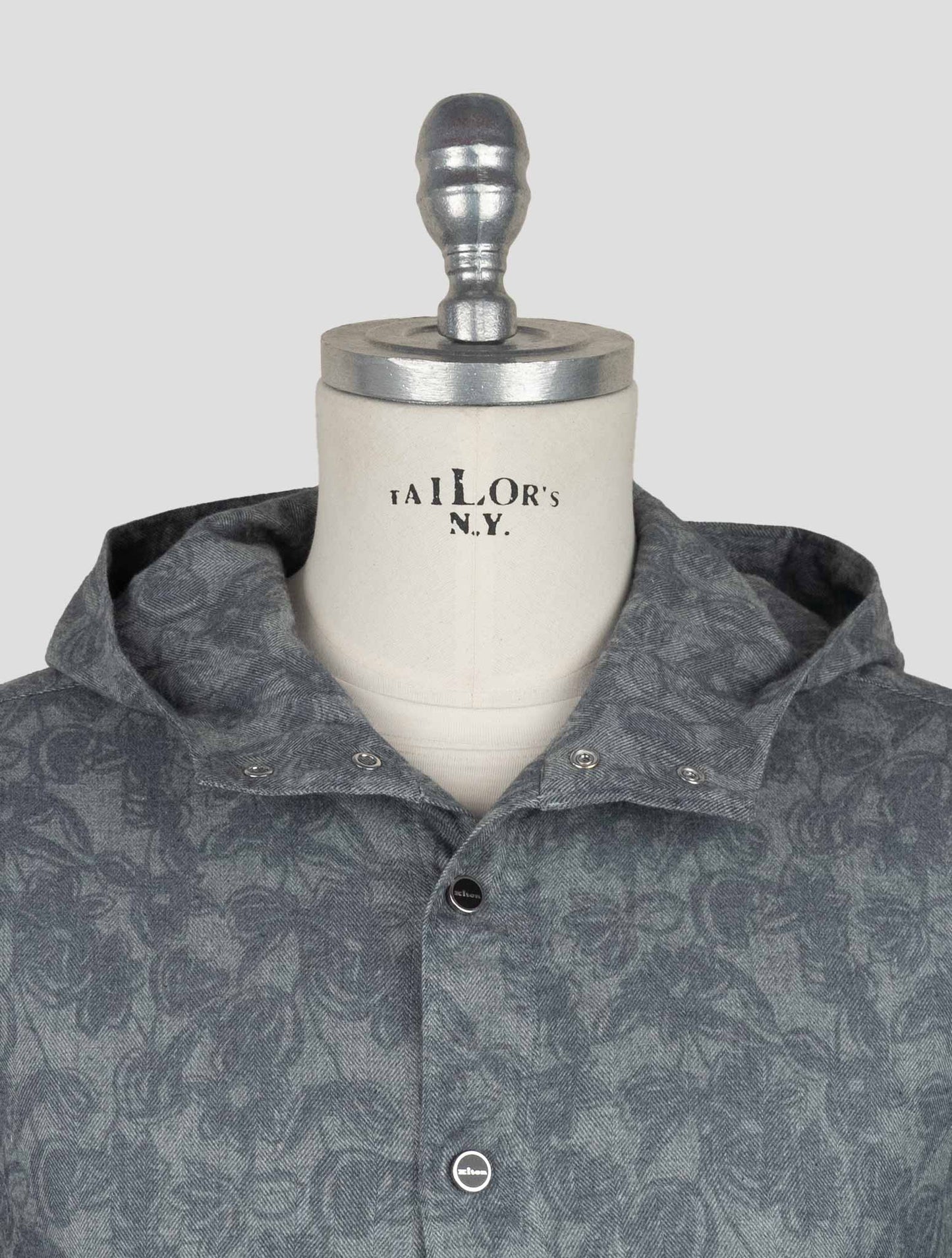 Kiton Gray Cotton Shirt Mariano