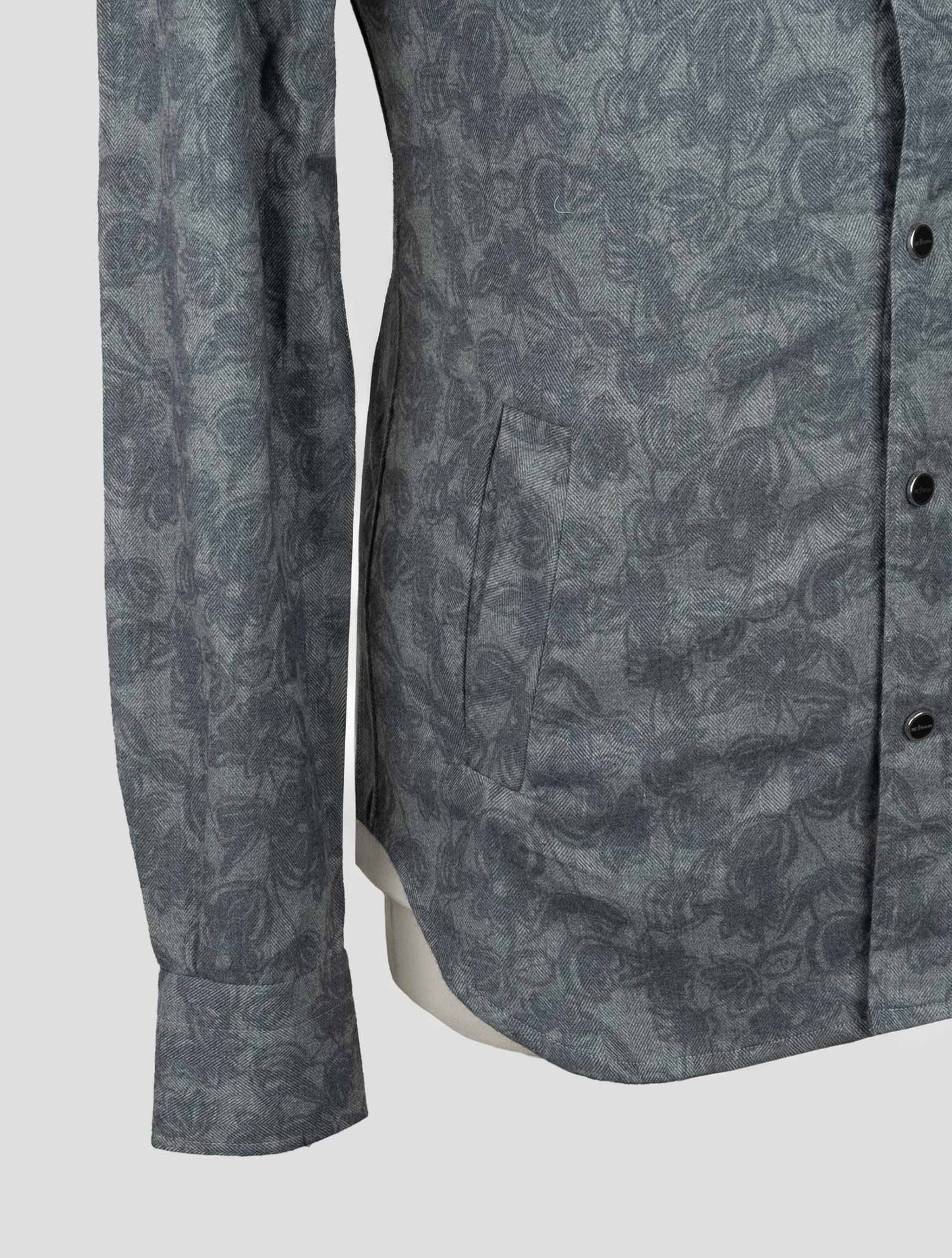 Kiton Gray Cotton Shirt Mariano