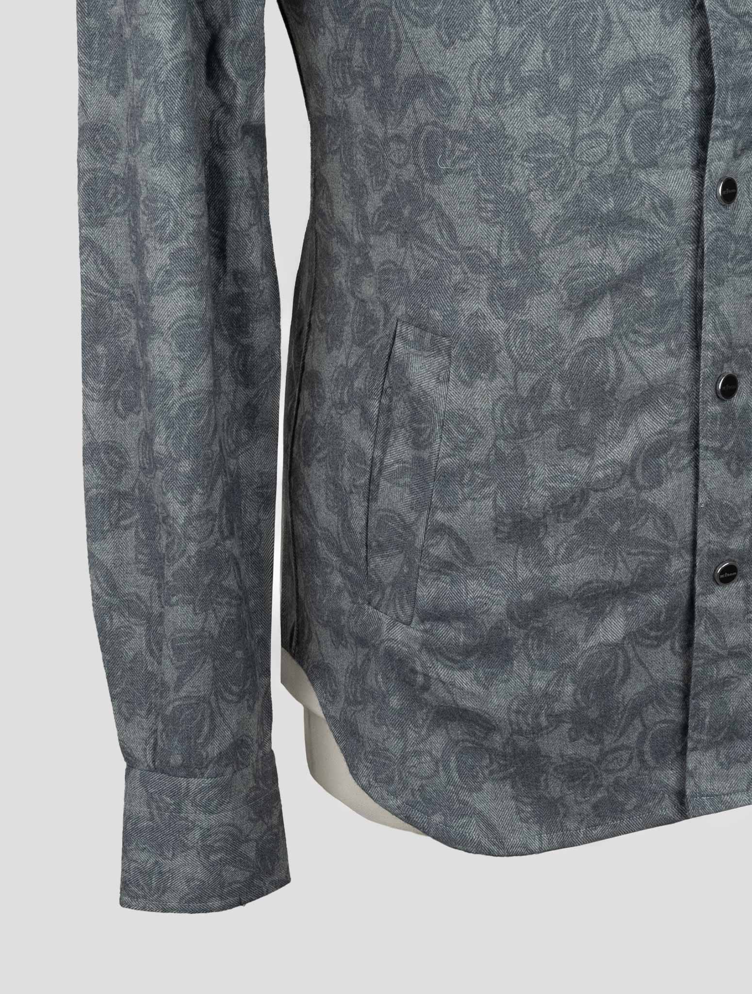 Kiton Gray Cotton Shirt Mariano