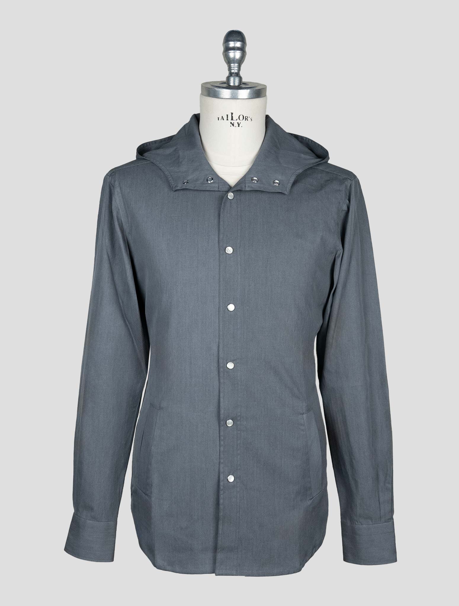 Kiton Gray Cotton Shirt Mariano