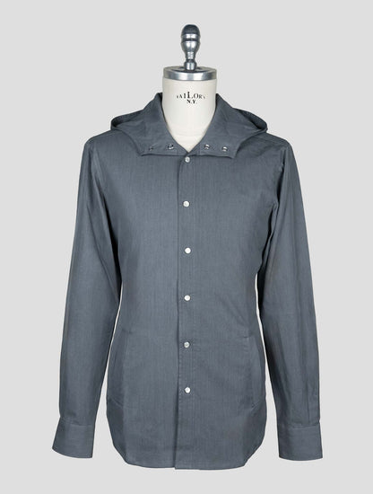 Kiton Gray Cotton Shirt Mariano