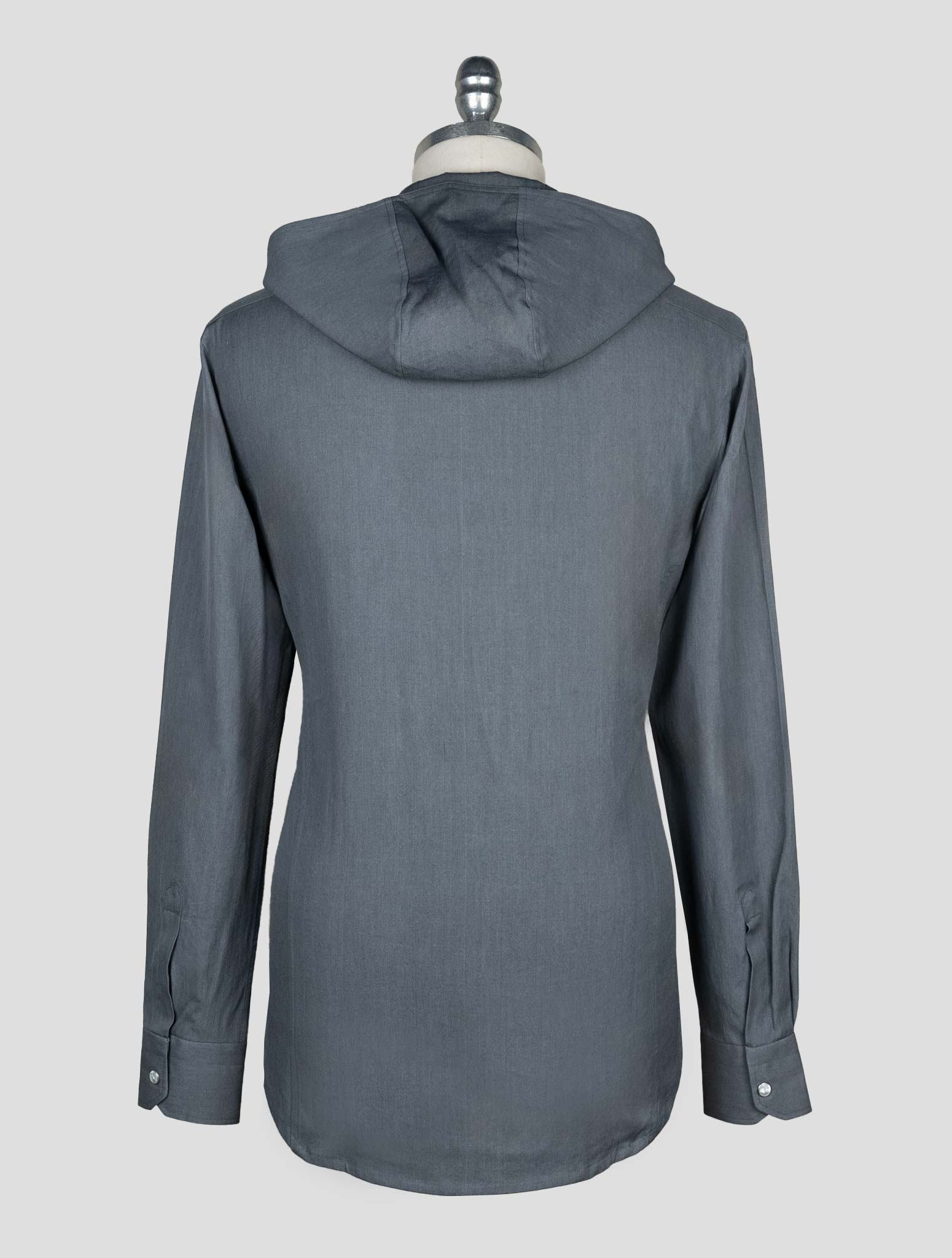 Kiton Gray Cotton Shirt Mariano