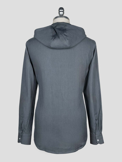 Kiton Gray Cotton Shirt Mariano