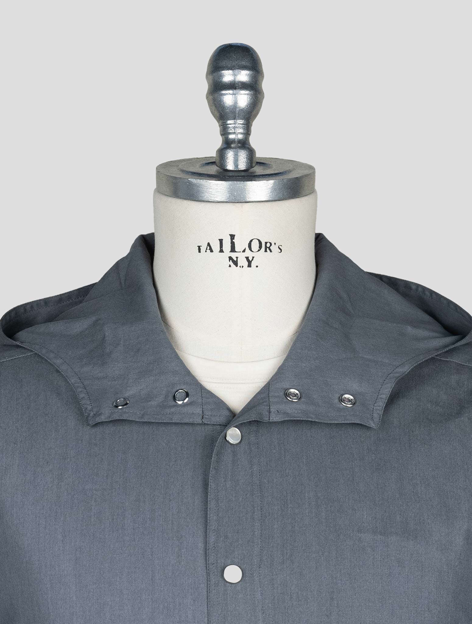 Kiton Gray Cotton Shirt Mariano